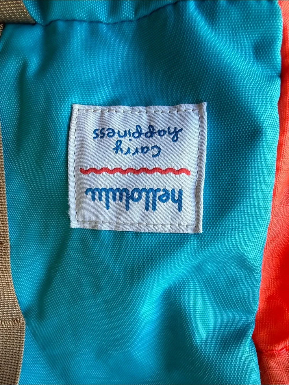 hellolulu Colorblock Backpack in Teal & Coral